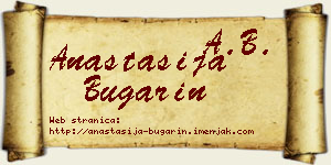 Anastasija Bugarin vizit kartica
